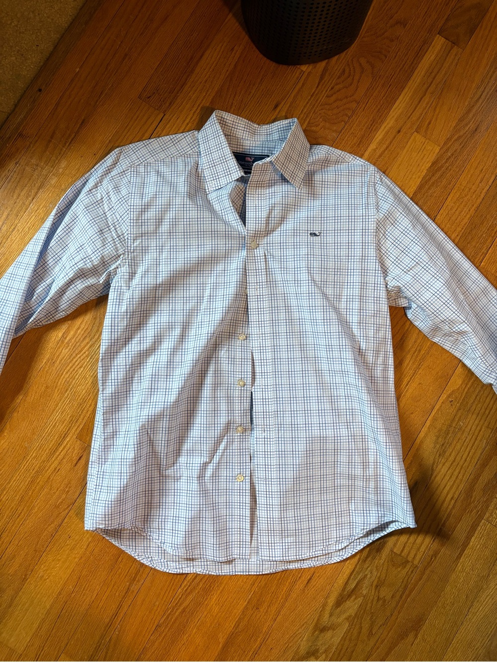 Vineyard Vines Men's Light Blue Plaid Button-Up Shirt